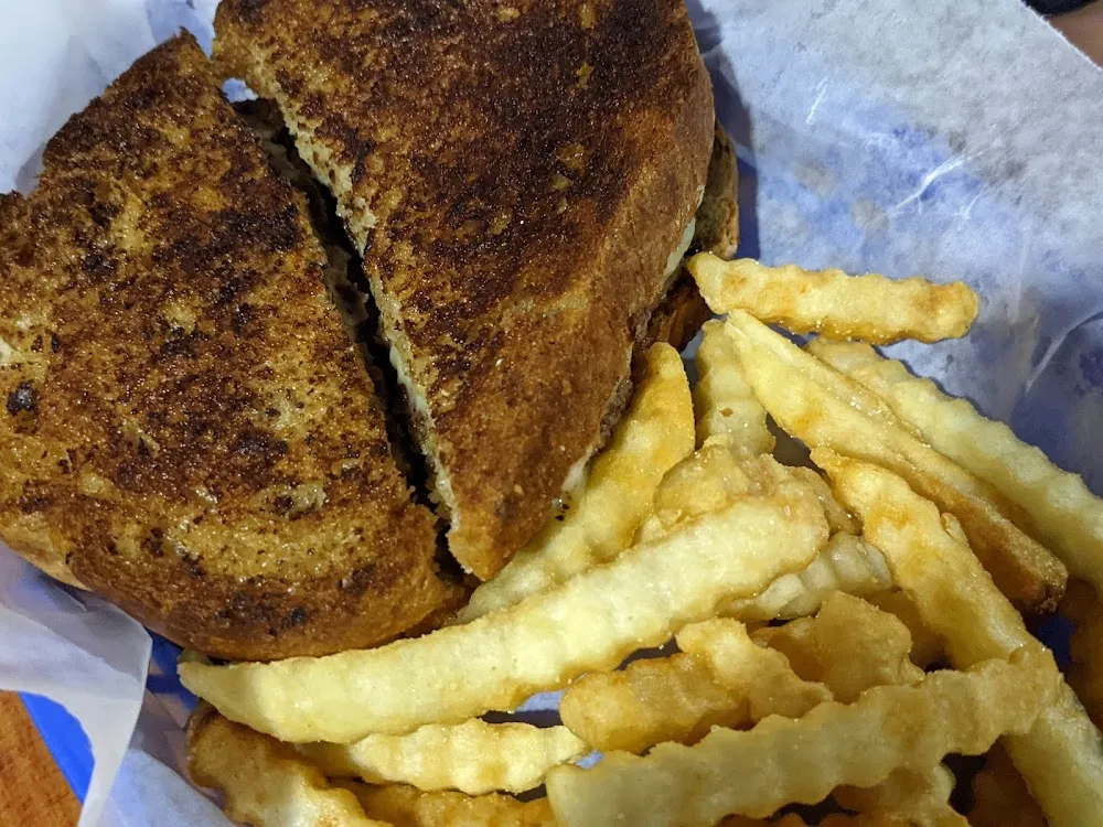 Patty Melt with Grilled Onions on Rye